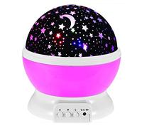 Cuifati de Luz Nocturna de Estrellas, Luz Nocturna LED Decorativa Negra para Cine en Casa de Habitación de Niños, 13x13x13,5 Cm (de noche colorida)