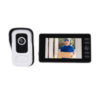 Cuifati de Videoportero Inalámbrico con Timbre, Lente Gran Angular de 110° y 1080P, Pantalla de 4,3 Pulgadas, Audio Bidireccional y Batería de Larga Duración para Seguridad del hogar.