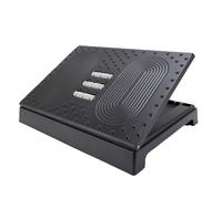 Cuifati Debajo del Reposapiés del Escritorio, Masaje Ergonómico con Rodillos de Descanso PP en Plástico Ajustable para la Casa de la Oficina de Piane (BLACK)