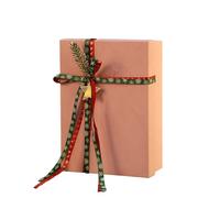 Cuifati Decoración Navideña Caja de Terciopelo Rojo para Elegantes Regalos Navideños y Cultura Residencial (25)