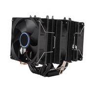 Cuifati Enfriador de CPU de 9 Cm con 6 Tubos de Calor, Torre Dual, 3 Ventiladores, Rodamiento Hidráulico, Diseño Silencioso, Adecuado paraAMD, Fácil Instalación