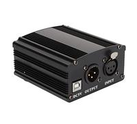 Cuifati Fuente de Alimentación Fantasma de 48 V, Adaptador de Corriente Fantasma USB de 1 Canal con Cable XLR de 3 Pines para Micrófono de Condensador Equipo de Grabación de Música