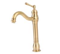 Cuifati Grifo Monomando para Fregadero de Recipiente con un Orificio, Grifo Giratorio de Latón Antiguo para Baño con 2 Mangueras, Grifo de Agua Fría y Caliente, para el Hogar, Cocina,