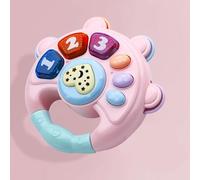 Cuifati Instrumento Musical para Niños Pequeños Aprendizaje Educativo Preescolar Multifunción, Suave y sin Rebabas, Tambor Manual, Ejercicio del Sentido de la Música (Panderetas rosas)