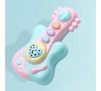 Cuifati Instrumento Musical para Niños Pequeños Aprendizaje Educativo Preescolar Multifunción, Suave y sin Rebabas, Tambor Manual, Ejercicio del Sentido de la Música (guitarra verde)