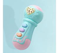 Cuifati Instrumento Musical para Niños Pequeños Aprendizaje Educativo Preescolar Multifunción, Suave y sin Rebabas, Tambor Manual, Ejercicio del Sentido de la Música (micrófono verde)