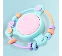 Cuifati Instrumento Musical para Niños Pequeños Aprendizaje Educativo Preescolar Multifunción, Suave y sin Rebabas, Tambor Manual, Ejercicio del Sentido de la Música (Tambor de cuentas verde)