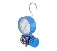 Cuifati Juego de Manómetros de Aire Acondicionado 500 Psi 35 kgf/cm² con Espejo Visual Manómetro y Válvula HVAC para R12 R22 R410A R134A R502, Escala Transparente Fácil de Leer, Reemplazo de Alta