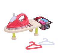 Cuifati Juego de Tabla de Planchar de Juguete, Juego de Lavandería Eléctrico Realista para Niños, de rol para Niños y Niñas, Material ABS, 11 Piezas