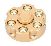Cuifati Juguete de Metal para Dedos, Mini Giroscopio de Dedo, Juguete de Cobre para Adultos y Niños, Pequeño y Discreto para Enfocar, Material de Cobre, Tamaño de 2 X 2 X 0,8 Pulgadas (Revólver en