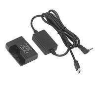 Cuifati Kit de Adaptador de Corriente CA LP E10, Acoplador CC DR E10 Batería Simulada para 1100D 1200D 1300D 1500D 2000D T3 T5 T7 Kiss X50 X80, Cargador de Batería para Cámara Digital con Carga