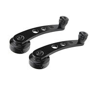 Cuifati Kit de Manivela de Ventana de Aluminio CNC Negro para 3 Pulgadas Se Adapta a Manivela de Puerta de Repuesto GM con Adaptadores Cuadrados Redondos y Adaptador Estriado