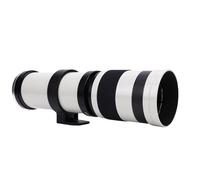 Cuifati Lente de Zoom de Teleobjetivo 420-800 Mm F8.3, Lente de Cámara de Enfoque Manual de Vidrio óptico, para Cámaras de Montaje de EF S, Lente de Zoom con Estructura de Aleación de (White)