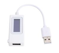 Cuifati Medidor de Prueba USB, Capacidad de Memoria Inteligente Digital, Probador de Corriente de Voltaje con Monitoreo en Tiempo Real para Cargadores, Bancos de Energía, Dispositivos (WHITE)