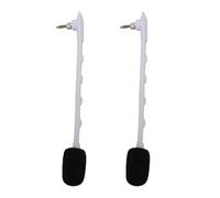 Cuifati Micrófono de Juego Extraíble de 3.5 Mm, Juego de Micrófono de de Reemplazo y Reproduce un Sonido Claro 2 Piezas para Actualizar (White)