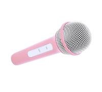 Cuifati Micrófono de Plástico Ajustable, Micrófono Falso para Práctica de Discurso de Cosplay en Escenario, Accesorio de Realista y Ligero [Entrenamiento de Rendimiento] (Pink)
