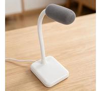 Cuifati Micrófono Omnidireccional para Computadora, Micrófono de Escritorio con Cancelación de Ruido y Silencio con un, Cuello de Cisne Flexible para Conferencias de Juegos en PC y