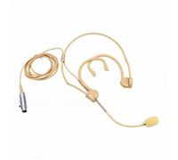 Cuifati Micrófono para Auriculares con Gancho Doble, Micrófono de Condensador Omnidireccional, Mini XLR para Colocar sobre la Oreja con Parabrisas para Transmisor de Petaca con