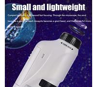 Cuifati Microscopio Portátil para Niños, Microscopio de Bolsillo, Juguetes Científicos con Diseño de Resplandor LED, Kit de Educativo para Niños, Regalo para Navidad (Cuifatigoy6ia05u7-10326016)