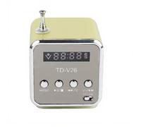 Cuifati Mini Altavoz Reproductor de música Radio FM portátil Ligera Estéreo PC Soporte de Moda Tarjeta TF y Disco U Plug and Play Soporte de Archivos FAT16/FAT32(Verde)