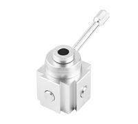 Cuifati Mini Torno Kit de Poste y Soporte de Herramientas de Rápido Aleación de Aluminio, Juego de 5 Portaherramientas para Torneado Cilíndrico Refrentado Corte Moleteado Perforación Escariado