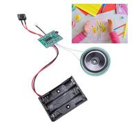 Cuifati Módulo de Grabación de Voz con Chip de Sonido Grabable, Altavoz de Bucle Activado con Luz de Reproducción de 4 Minutos, 40mm para Tarjetas de Felicitación, Manualidades