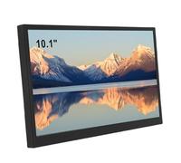 Cuifati Monitor de Pantalla Táctil de 10.1 Pulgadas 1024 * 600, Pantalla Táctil Portátil con Altavoces Duales y Conector de Sonido, HDMI USB C Pantalla Pequeña para la Computadora