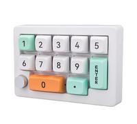 Cuifati Número Mecánico con una Mano, Cableado 2.4G Bluetooth Macro Teclado Programable, 12 Teclas RGB HotSwap Numpad con Control de la Perilla del Joystick para el Trabajo de Juego (White)