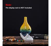 Cuifati Ocarina de Cerámica Estilo Estrellado Alto C, Instrumento Musical de 6 Agujeros para un Dominio Rápido, Ideal para Principiantes, Rojo/amarillo (YELLOW)