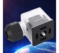 Cuifati Paquete de 5 Enchufes de 24 V CC, Impermeables, a Prueba de Polvo, Transparentes con Indicador de Luz para Conector de Bobina de Válvula Solenoide, Cableado de Engarce de Tornillo IP67 (24V)