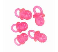 Cuifati Paquete de 5 Juguetes Masticables para Perros con Forma de Chupete para la Dentición, Juguete Interactivo para Mordedor de Mascotas, Juguete de Limpieza de Dientes TPR No Tóxico para (Rojo)