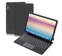 Cuifati para Tab S7+ S8+ S9+ Funda con Teclado para Tableta, Multi Touch Trackpad Teclado Portátil Funda Delgada con Soporte Folio Funda con Teclado Magnético con Soporte para
