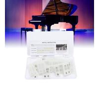 Cuifati Pegatinas Luminosas de Llave de Piano, Etiquetas de Nota de Piano para 61 Llave de Piano de Silicona de Tamaño Completo, Fácil de Instalar sin Pegarse, Protege de Rasguños y (BLACK)