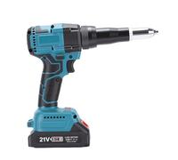 Cuifati Pistola Remachadora Eléctrica sin Escobillas Inalámbrica, Herramienta de Remachado Eficiente para Profesionales de la Construcción, Reparación de Automóviles, Plástico, 7,9 X 10 Pulgadas, 1