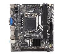 Cuifati Placa Base para Computadora M-ATX, Placa Base de Escritorio Inter H61M LGA 1155, Placa Base para Juegos DDR3 de Doble Canal con SATA2.0/PCI-E 8X/VGA+HDML, para Inter Core I7 I5 I3
