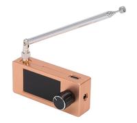 Cuifati Radio Portátil, Chip SI4732 Compatible con Transmisiones LSB USB Am FM, Pantalla de 1,9 Pulgadas con Batería de 800 MAh para Uso en Interiores y Exteriores, Cubiertas de Antena (Gold)