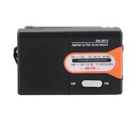 Cuifati Radio Portátil, Radio de Transistores de Bolsillo Am FM con Batería con Altavoz y Conector para Auriculares, para el Hogar Al Aire Libre (Negro y Naranja)