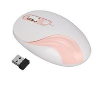 Cuifati Ratón Inalámbrico para Computadora, 2.4G Ratón Inalámbrico Silencioso para Computadora Portátil, Mini Ratón Ergonómico dpi Ajustable, 2402MHz-2480MHz, con Receptor USB para Computadora(Rosa)