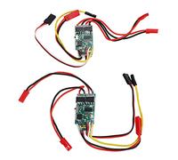 Cuifati RC Cepillado ESC Bidireccional de Doble VíA 2 Piezas para RC Boat Tank 130 180 Motor Cepillado, 6 V-14 V 5 A X2 Protección contra Sobrecalentamiento A Prueba de Salpicaduras A Prueba de Polvo