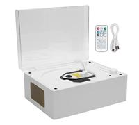 Cuifati Reproductor de CD Retro, Reproductores de CD de Escritorio Bluetooth con Control Remoto de Calidad de Sonido Clara, Reproductor de CD de Sonido Estéreo, para un Auto en (Color del grano de