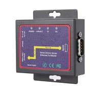 Cuifati Servidor Serial Industrial, Convertidor 232 a Ethernet con Modo UDP de Cliente de Servidor y Protección ESD, para Sistemas 7 8 10 (Enchufe de la UE)