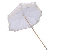 Cuifati Sombrilla de Playa con Flecos, Sombrilla de Patio con Borlas, Protección UV UPF 50+, 8 Varillas de Madera, de Mercado Al Aire Libre para Jardín, Piscina, Portátil Grande de 7 Pies con (A