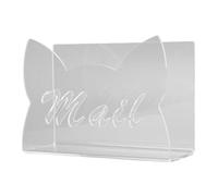 Cuifati Soporte de Correo Acrílico, Elegante Titular de la Carta de Escritorio de Escritorio Anti -slip para Oficina (Transparente)