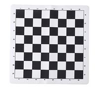 Cuifati Tablero de Ajedrez de PU de 35x35 Cm, Tablero de Ajedrez Suave Portátil para Viajes, Campamentos Al Aire, Juguete Educativo de Diseño Clásico, Mejora el Pensamiento Crítico, la Resolución de