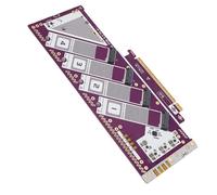 Cuifati Tarjeta Adaptador NVMe PCIE, Tarjeta de Extensión PCIE 5.0 X16 a M.2 SSD con PCB Chapado en Oro y Velocidad de 512 Gbps, para Wins OS X, Diseño Gráfico de Edición de Video
