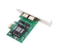 Cuifati Tarjeta Adaptadora de Red Gigabit Ethernet, Tarjeta de Red PCI Express RJ45 de 2 Puertos con Modo de Ahorro de Energía y Descarga IP, para Máquinas de Control Industrial de