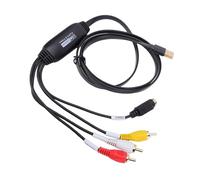 Cuifati Tarjeta de Captura de Video, Convertidor VHS a Digital, Tarjeta de Captura de Video USB 2.0 Grabador Convertidor de Transferencia de Sonido AV a USB, para Cámara PC DV DVD VCR