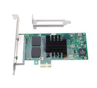 Cuifati Tarjeta de Red PCI Express, Soporte para Chip 350AM4 4 Puertos RJ45 Adaptador de Red PCIE 2.1 X1 de 1 GbE con Soportes de Perfil Bajo, para Aplicaciones Industriales de PC de