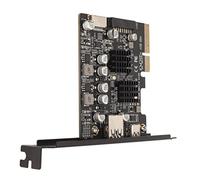 Cuifati Tarjeta PCIe USB 3.2, Conector de Panel Frontal Interno de 20 Pines Tipo E de 10 Gbps, Adaptador PCI Express 3.0 X4 a USB3.2 Gen2 para PC de Escritorio con ASM3142
