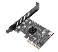Cuifati Tarjeta PCIE USB C de 20 Gbps con Tipo Interno E a Tipo C y Tarjeta de Expansión de Cabecera USB de 15 Pines, Adaptador de Panel Frontal PCI Express 3.0 X4, para PC de Escritorio